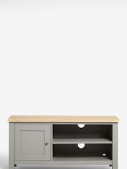 Dove Grey Malvern Oak Effect Up to 50 inch Slim TV Unit - Image 4 of 10