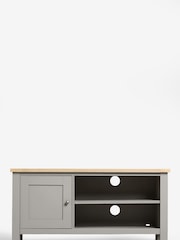 Dove Grey Malvern Oak Effect Up to 50 inch Slim TV Unit - Image 5 of 10