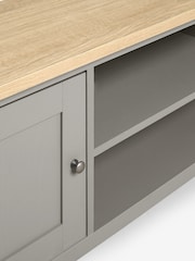 Dove Grey Malvern Oak Effect Up to 50 inch Slim TV Unit - Image 9 of 10