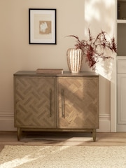 Dark Clayton Oak Marquetry Small Sideboard - Image 1 of 9