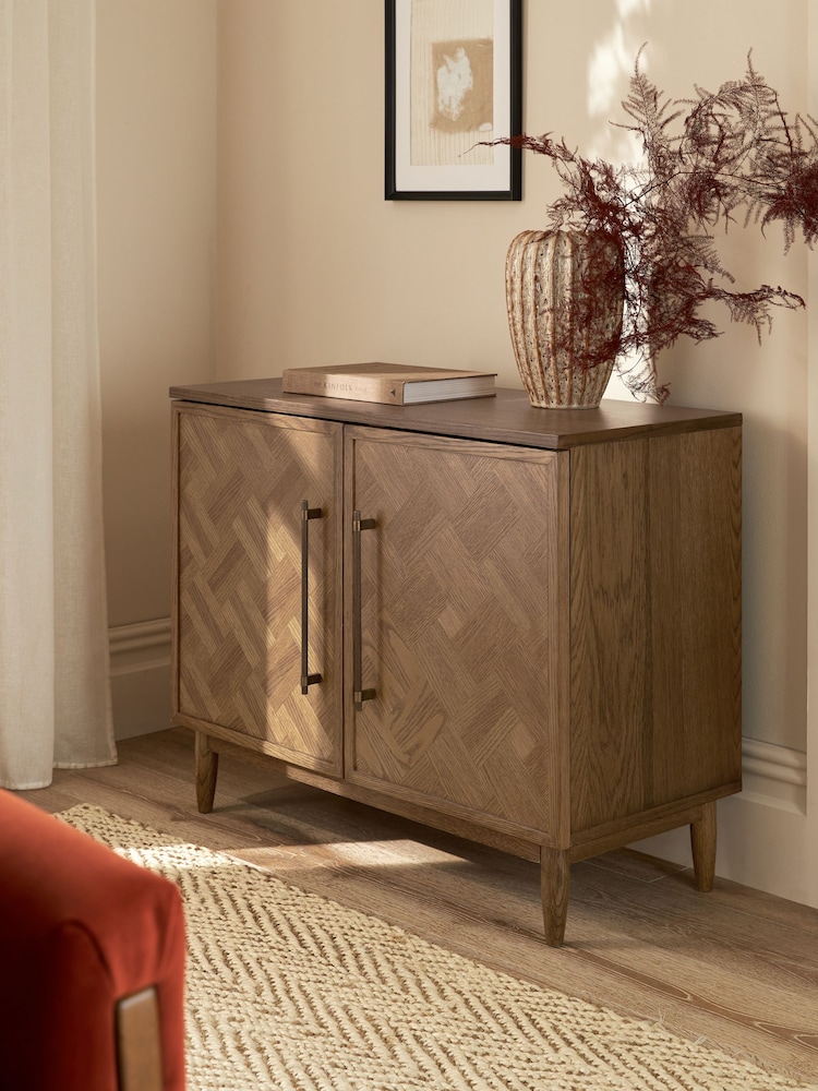 Dark Clayton Oak Marquetry Small Sideboard - Image 2 of 9