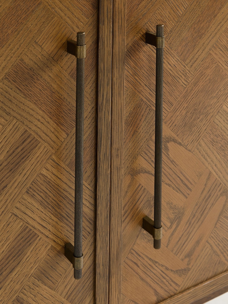 Dark Clayton Oak Marquetry Small Sideboard - Image 9 of 9