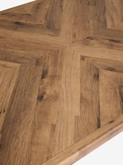 Monza Faux Leather Peppercorn Brown Bronx Left Hand Dining Table And 8 Seater Corner Bench Set - Image 11 of 13