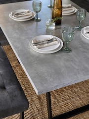 Monza Faux Leather Dark Grey Curtis Right Hand Corner Dining Table and Bench Set - Image 2 of 7