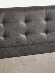Monza Faux Leather Dark Grey Curtis Right Hand Corner Dining Table and Bench Set - Image 7 of 7