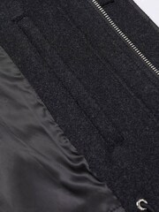 Mango Black Wool Mix Coat with Hood - Image 7 of 7
