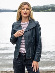 Lakeland Leather Blue Moresby Leather Jacket - Image 1 of 6