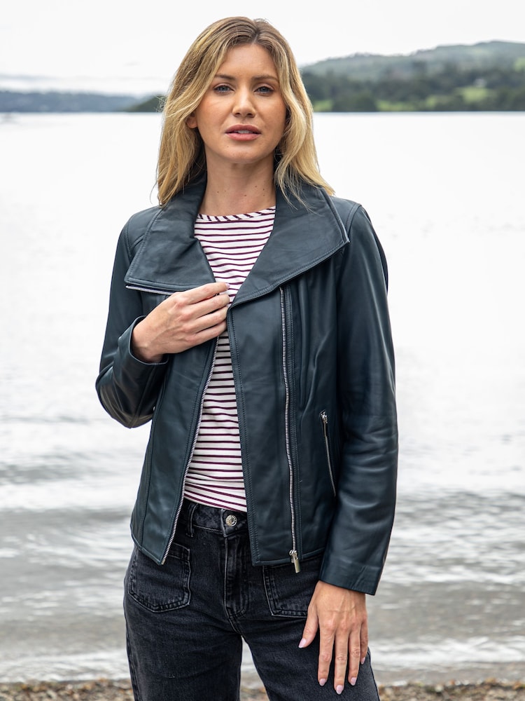 Lakeland Leather Blue Moresby Leather Jacket - Image 1 of 6