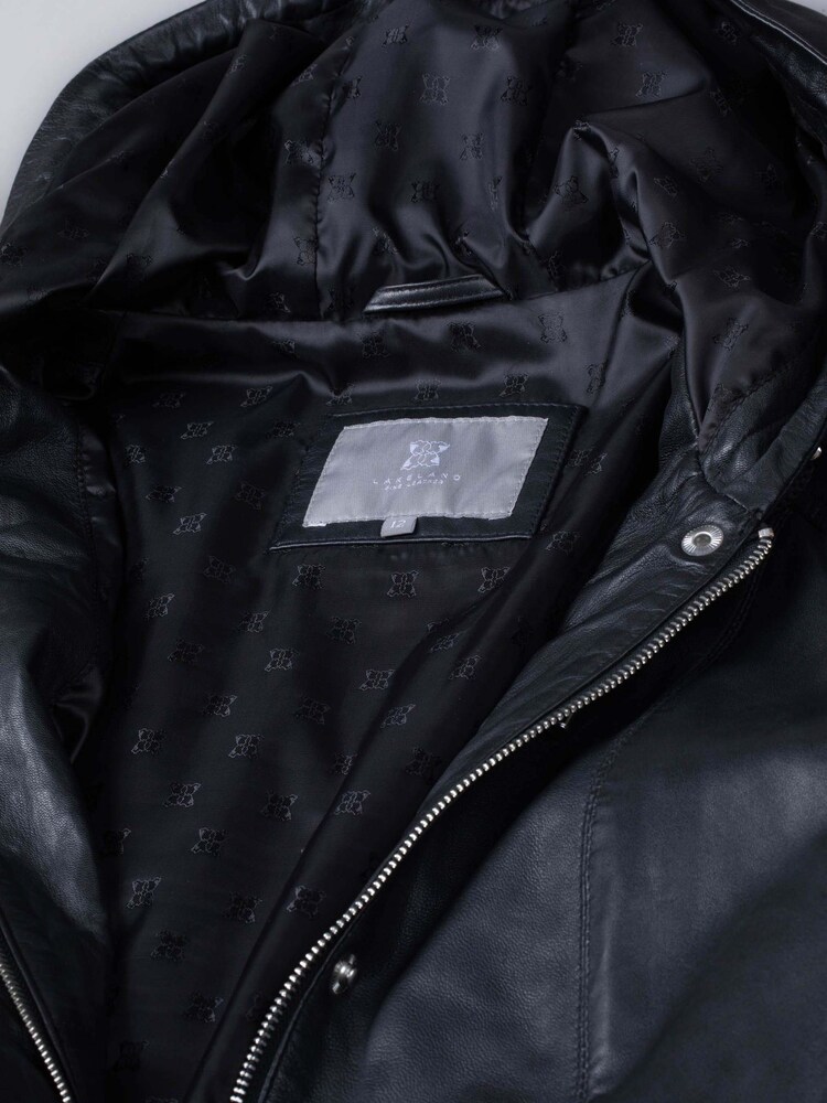 Lakeland Leather Black Ambleside Hooded Leather Coat - Image 8 of 9