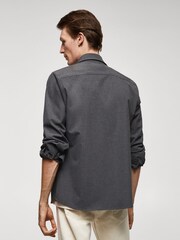 Mango Grey Long Sleeved Button Up Shirt - Image 2 of 6