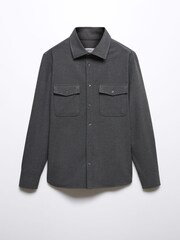Mango Grey Long Sleeved Button Up Shirt - Image 5 of 6