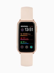 Sekonda Unisex Pink Track 26mm Smart Watch With Rose Gold Case And Silicone Strap With LCD Dial - Image 1 of 6