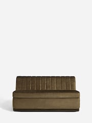 Plush Chenille Moss Green Anderson Storage Dining Bench - Image 6 of 9