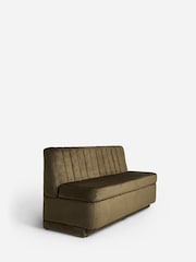 Plush Chenille Moss Green Anderson Storage Dining Bench - Image 8 of 9