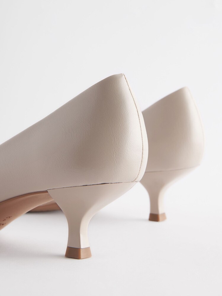 Buy Bone Extra Wide Fit Forever Comfort® Kitten Heel Court Shoes