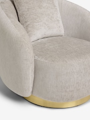 Lipsy Silver Grey Soft Chenille Laurel Accent Chair - Image 7 of 7