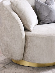 Lipsy Silver Grey Soft Chenille Laurel 2 Seater Sofa - Image 6 of 7