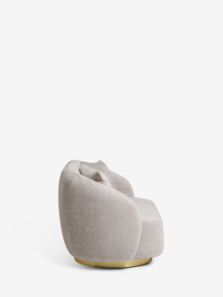 Lipsy Silver Grey Soft Chenille Laurel 2 Seater Sofa - Image 7 of 7