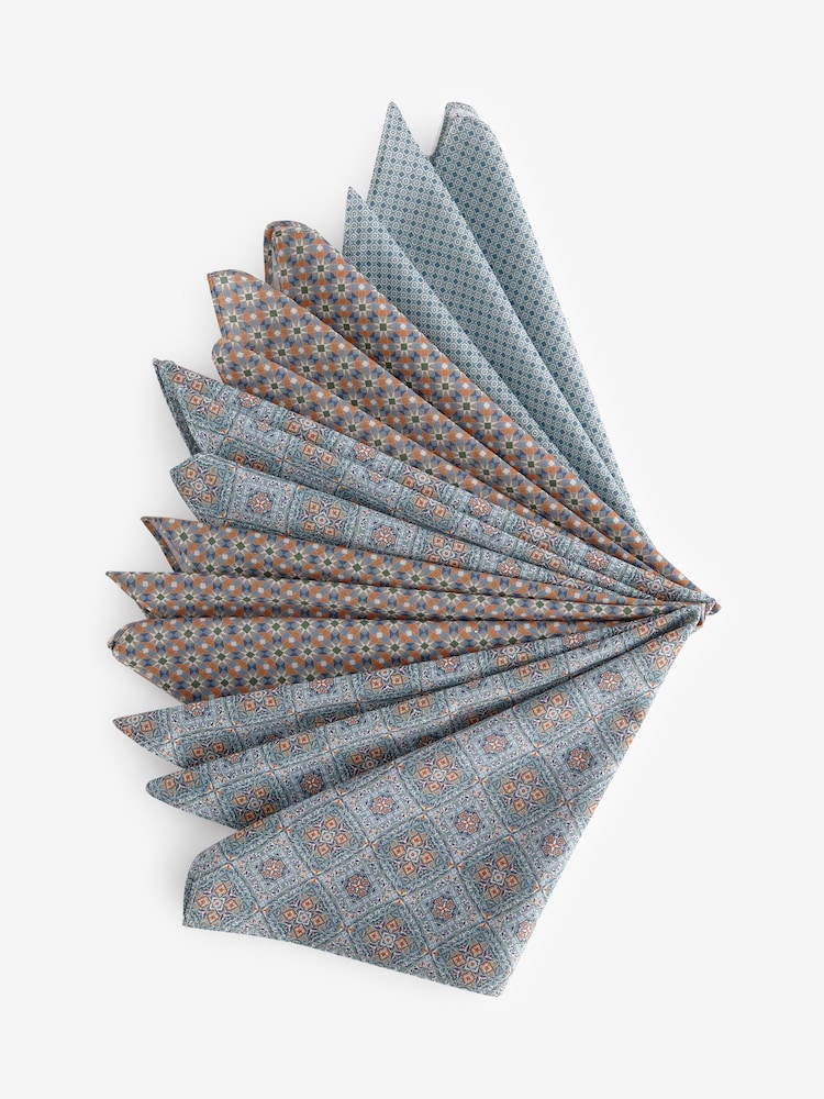 Tile Print Geo Floral Handkerchiefs 5 Pack - Image 2 of 3