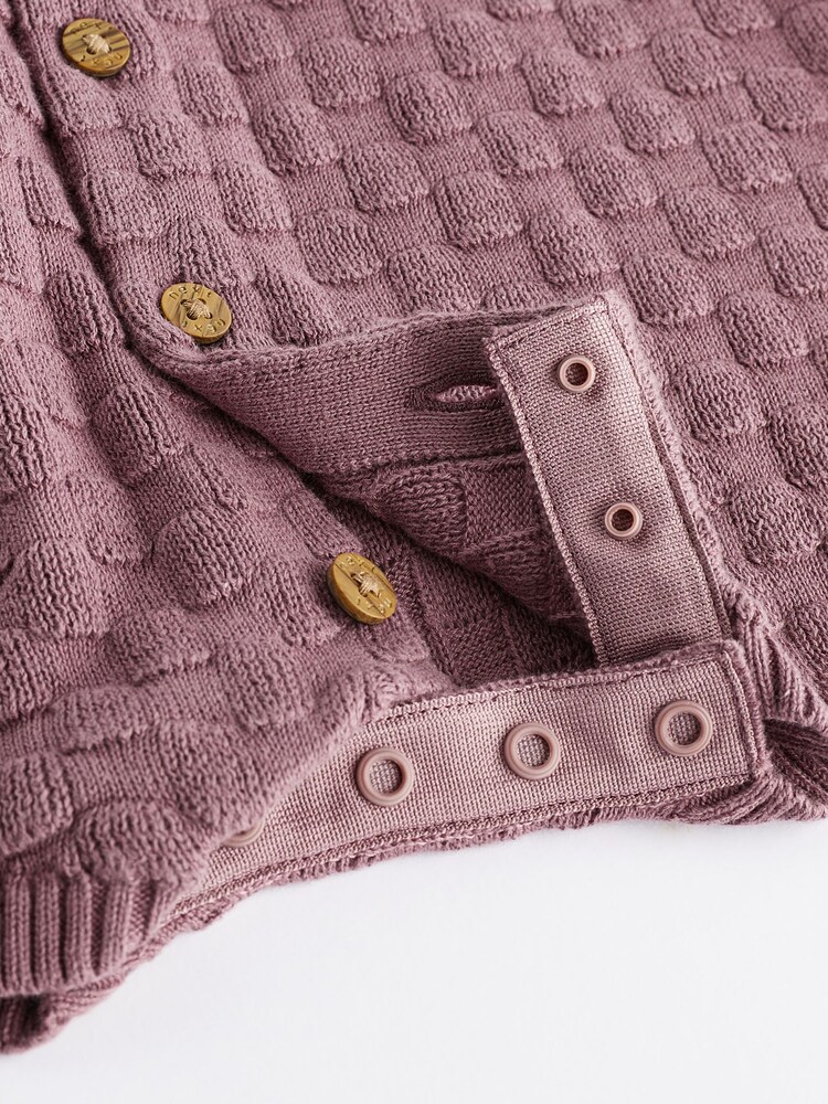 Mauve Purple Baby Knitted Romper (0mths-2yrs) - Image 6 of 6 Mauve Purple Baby Knitted Romper (0mths-2yrs) - Image 6 of 6