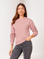 Lipsy Pink Pearls Round Neck Sweatshirt - Image 1 of 4