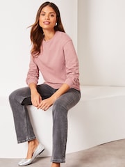 Lipsy Pink Pearls Round Neck Sweatshirt - Image 3 of 4