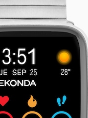 Sekonda Unisex Silver Tone Motion Plus Smart Watch With Case And Stainless Steel Bracelet With LCD Dial - Image 5 of 6