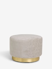 Lipsy Silver Grey Soft Chenille Laurel Stool - Image 3 of 5