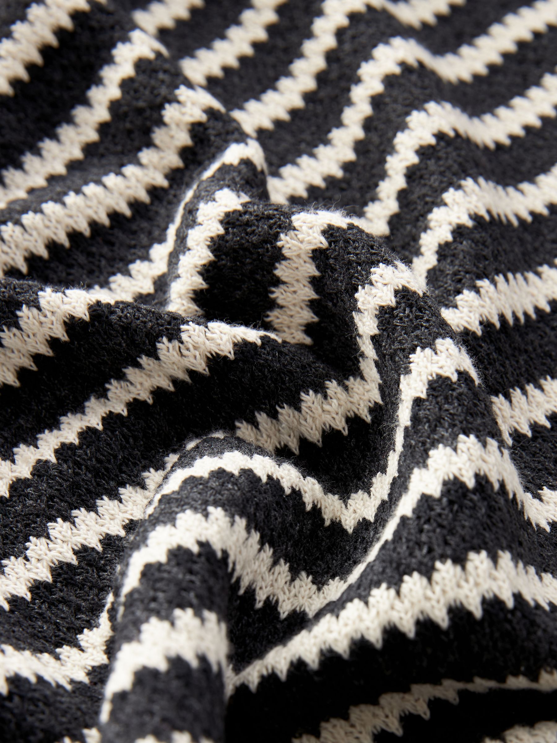 Buy Black White Mono Stripe Crochet Boxy T Shirt Dress from Next Luxembourg