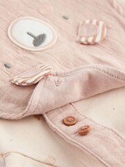 Neutral Bear Woven Dungarees And Bodysuit Set (0mths-2yrs) - Image 7 of 7