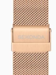 Sekonda Unisex Motion Plus Gold Tone Smart Watch With Case And Stainless Steel Mesh With LCD Dial - Image 6 of 6