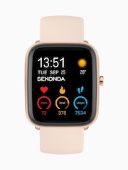 Sekonda Unisex Pink Motion Plus Smartwatch With Case And Silicone Strap With LCD Dial - Image 2 of 6