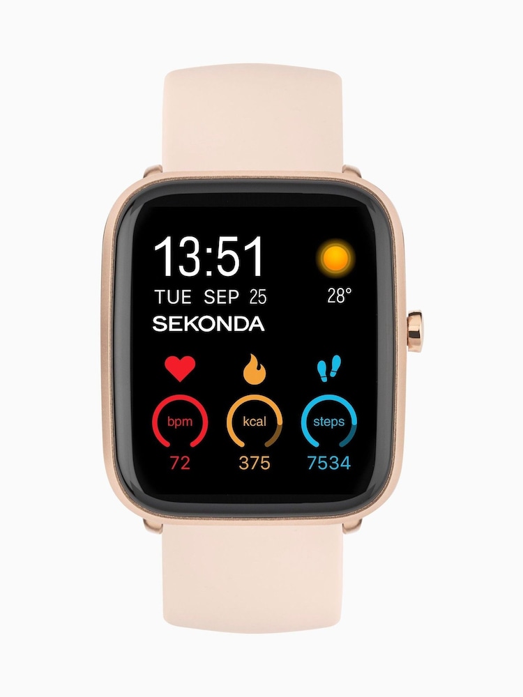 Sekonda Unisex Pink Motion Plus Smartwatch With Case And Silicone Strap With LCD Dial - Image 2 of 6