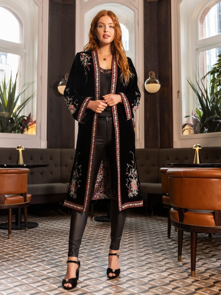 Joe Browns Boutique Bestickter Kimono - Bild 1 von 8