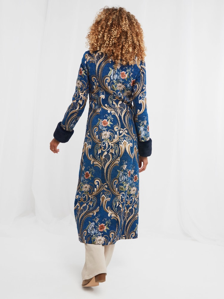 Joe Browns Blue What A Statement Longline Coat - Image 2 of 5 Joe Browns Blue What A Statement Longline Coat - Image 2 of 5