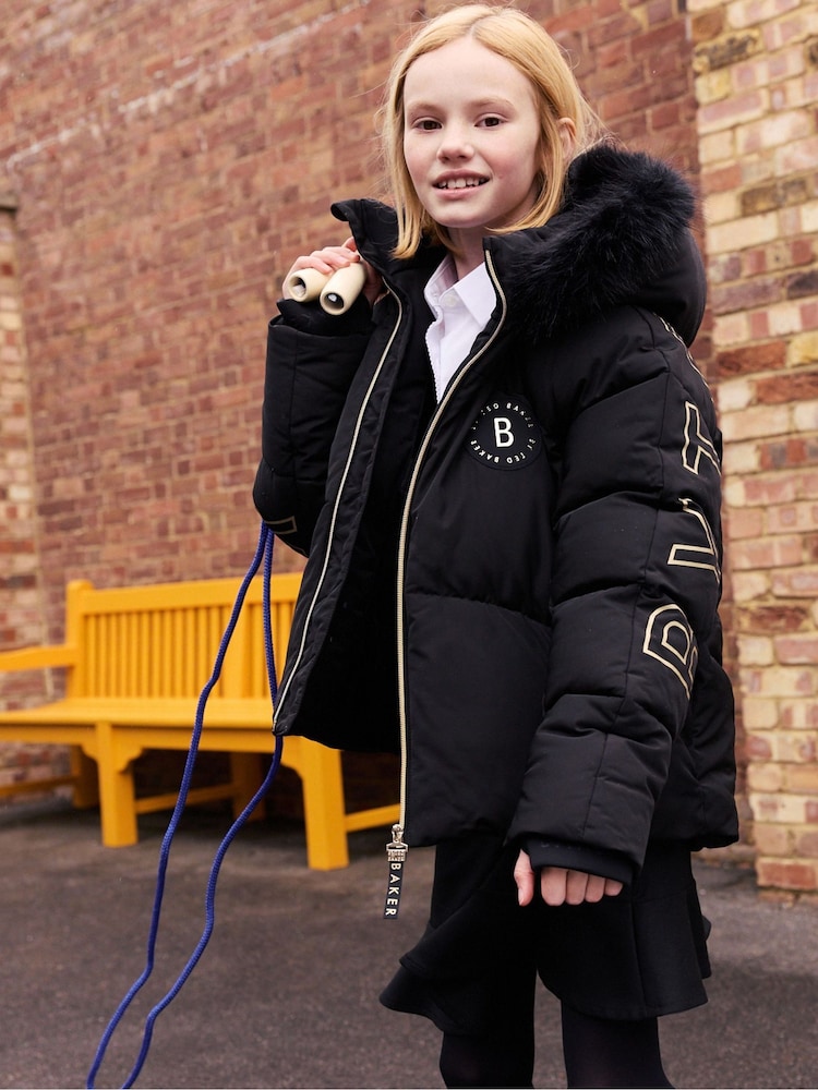 Baker by Ted Baker Black Shower Resistant Coat - Image 1 of 16
