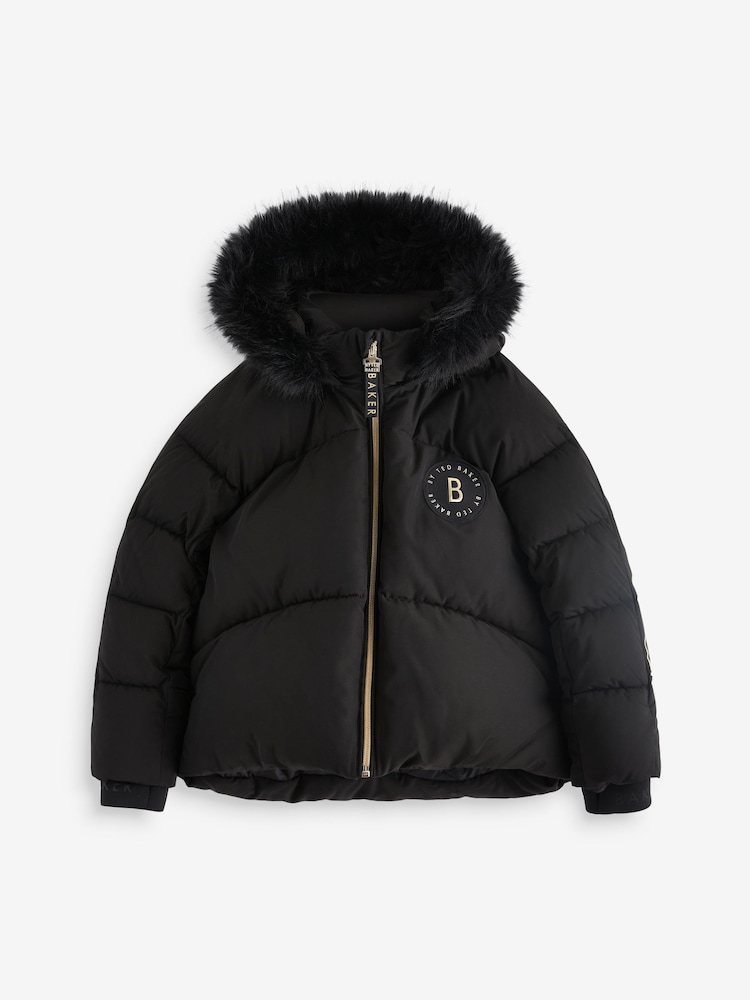 Baker by Ted Baker Black Shower Resistant Coat - Image 11 of 16