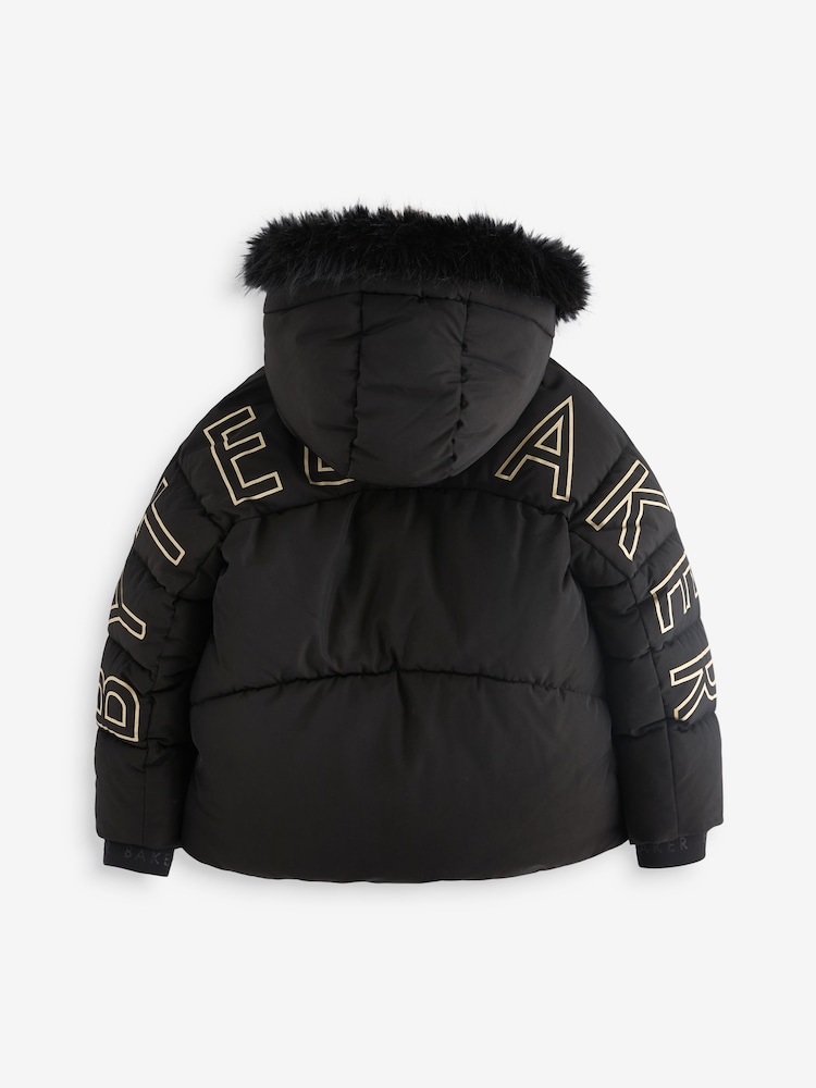 Baker by Ted Baker Black Shower Resistant Coat - Image 13 of 16