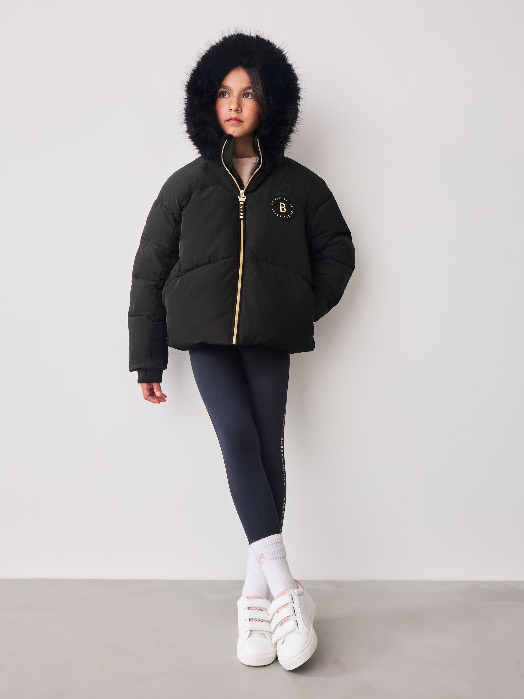 Baker by Ted Baker Black Shower Resistant Coat