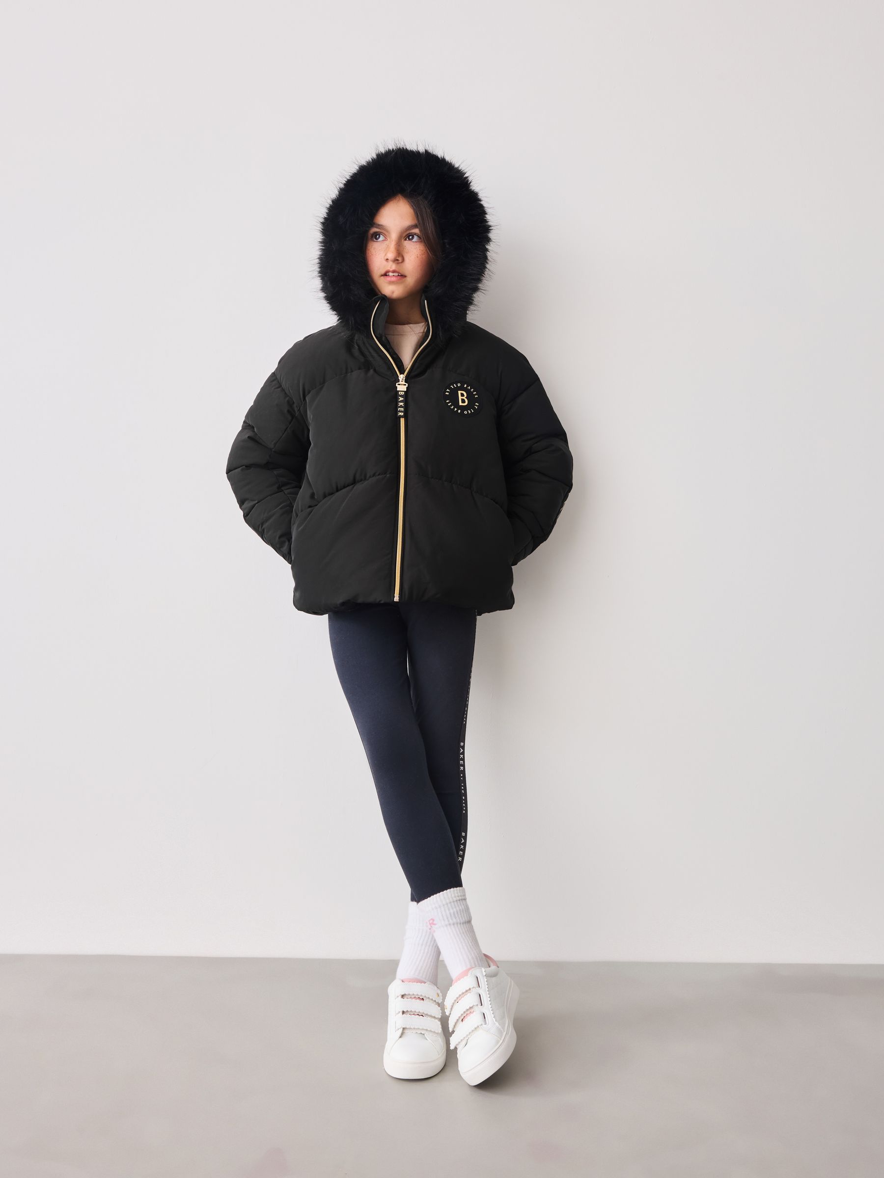 Baker by Ted Baker Black Shower Resistant Coat