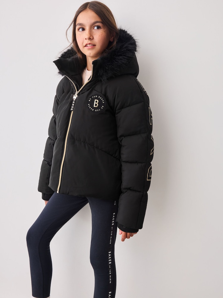 Baker by Ted Baker Black Shower Resistant Coat - Image 7 of 16