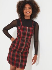 Joe Browns Red Check It Out Zip Up Dress - Image 1 of 7