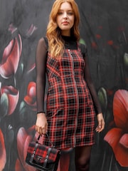 Joe Browns Red Check It Out Zip Up Dress - Image 5 of 7