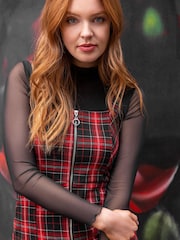 Joe Browns Red Check It Out Zip Up Dress - Image 6 of 7