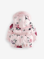 Baker by Ted Baker Pink Floral Padded Coat - Image 12 of 16