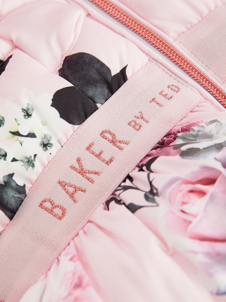 Baker by Ted Baker Pink Floral Padded Coat - Image 14 of 16