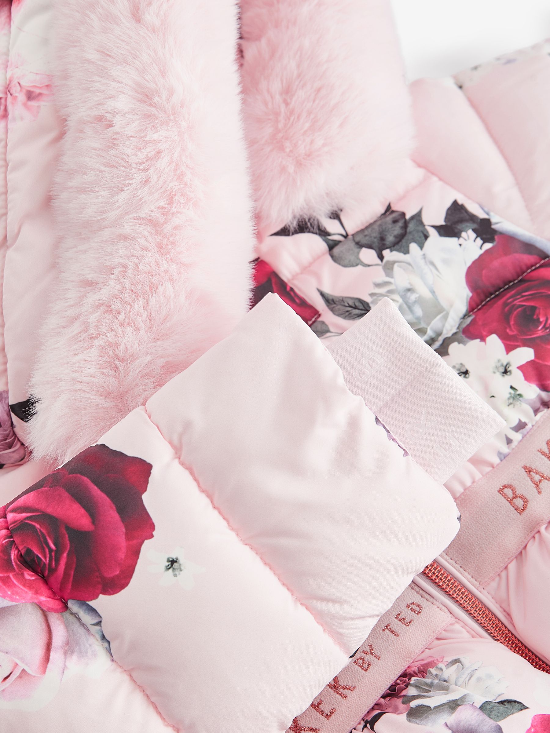 Baker by Ted Baker Pink Floral Padded Coat