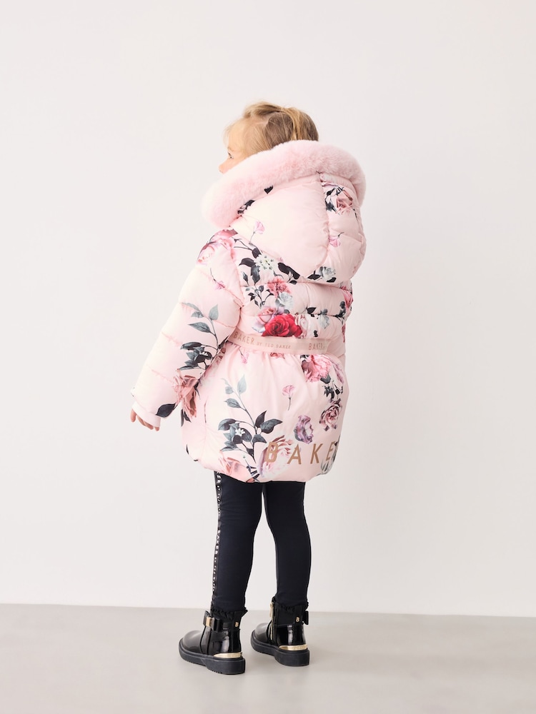 Baker by Ted Baker Pink Floral Padded Coat - Image 2 of 16