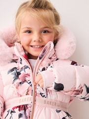Baker by Ted Baker Pink Floral Padded Coat - Image 5 of 16