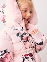 Baker by Ted Baker Pink Floral Padded Coat - Image 6 of 16